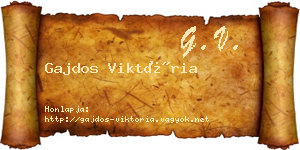 Gajdos Viktória névjegykártya